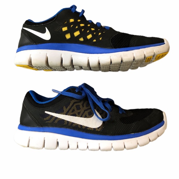 blue nike flex shoes
